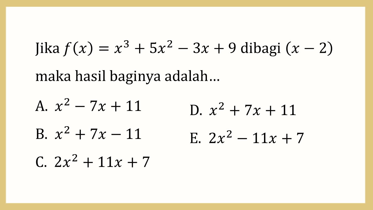 Kumpulan Contoh Soal Dan Pembahasan Polinomial Matematika 5127