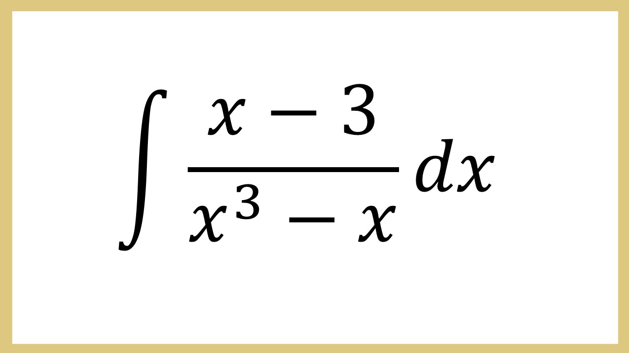 Integral (x-3)/(x^3-x) dx