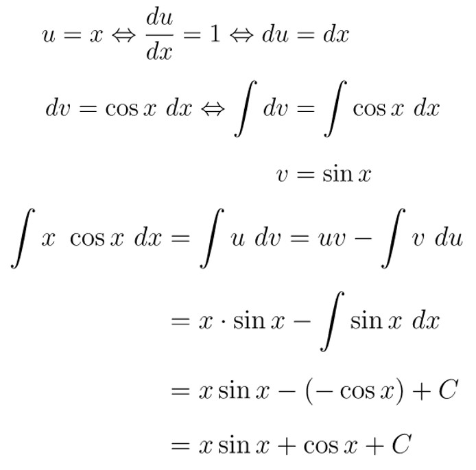 integral x cos x dx