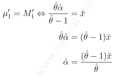 metode momen distribusi pareto