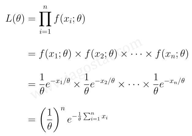 fungsi likelihood distribusi eksponensial