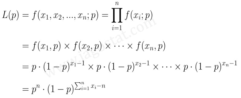 fungsi likelihood distribusi geometrik