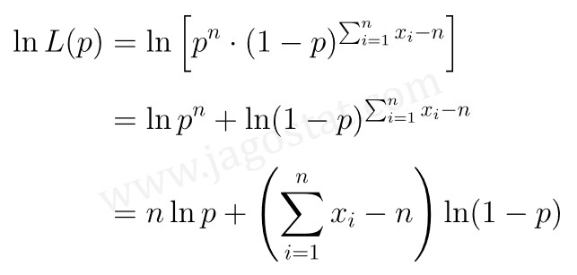 fungsi likelihood distribusi geometrik