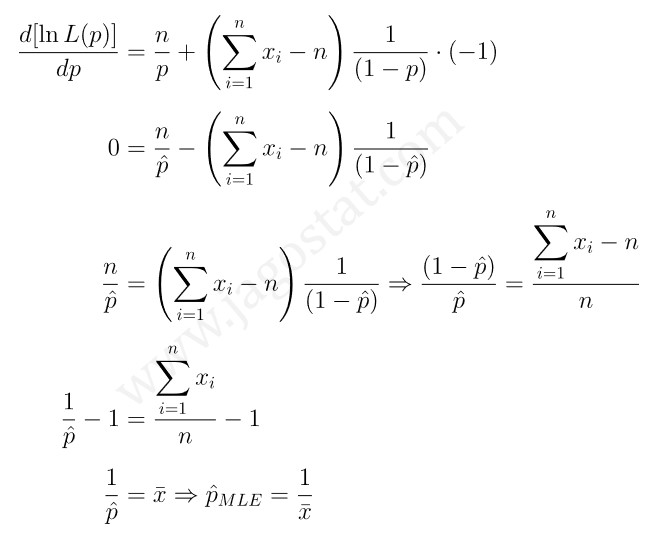 metode mle distribusi geometrik